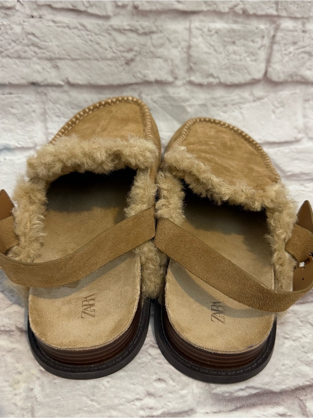 Zara Flat Split Suede Clogs  womens size 41 (10) - Picture 3 of 6